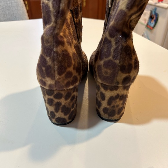Nine West Faux Fur Leopard Kiana Bootie size 7.5 - Picture 4 of 7
